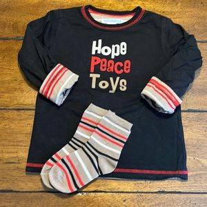 Janie and Jack Hope Peace Toys Shirt